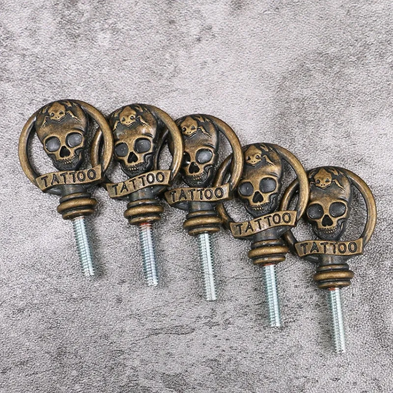 2 Pieces Skull Tattoo Handle Lock