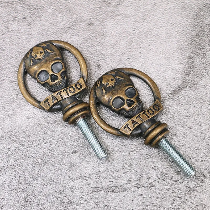 2 Pieces Skull Tattoo Handle Lock