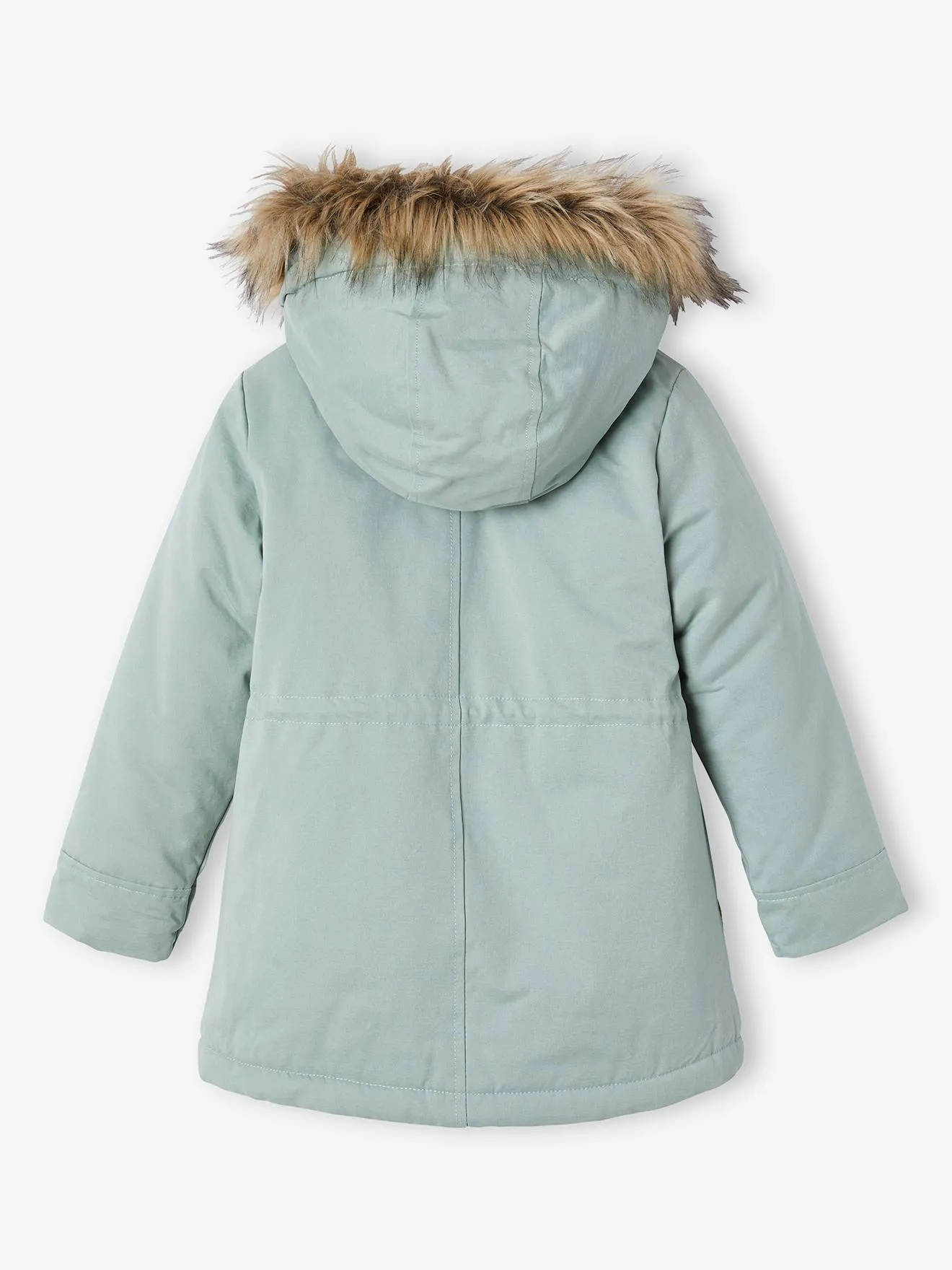 3-in-1 Parka with Hood for Girls - grey green