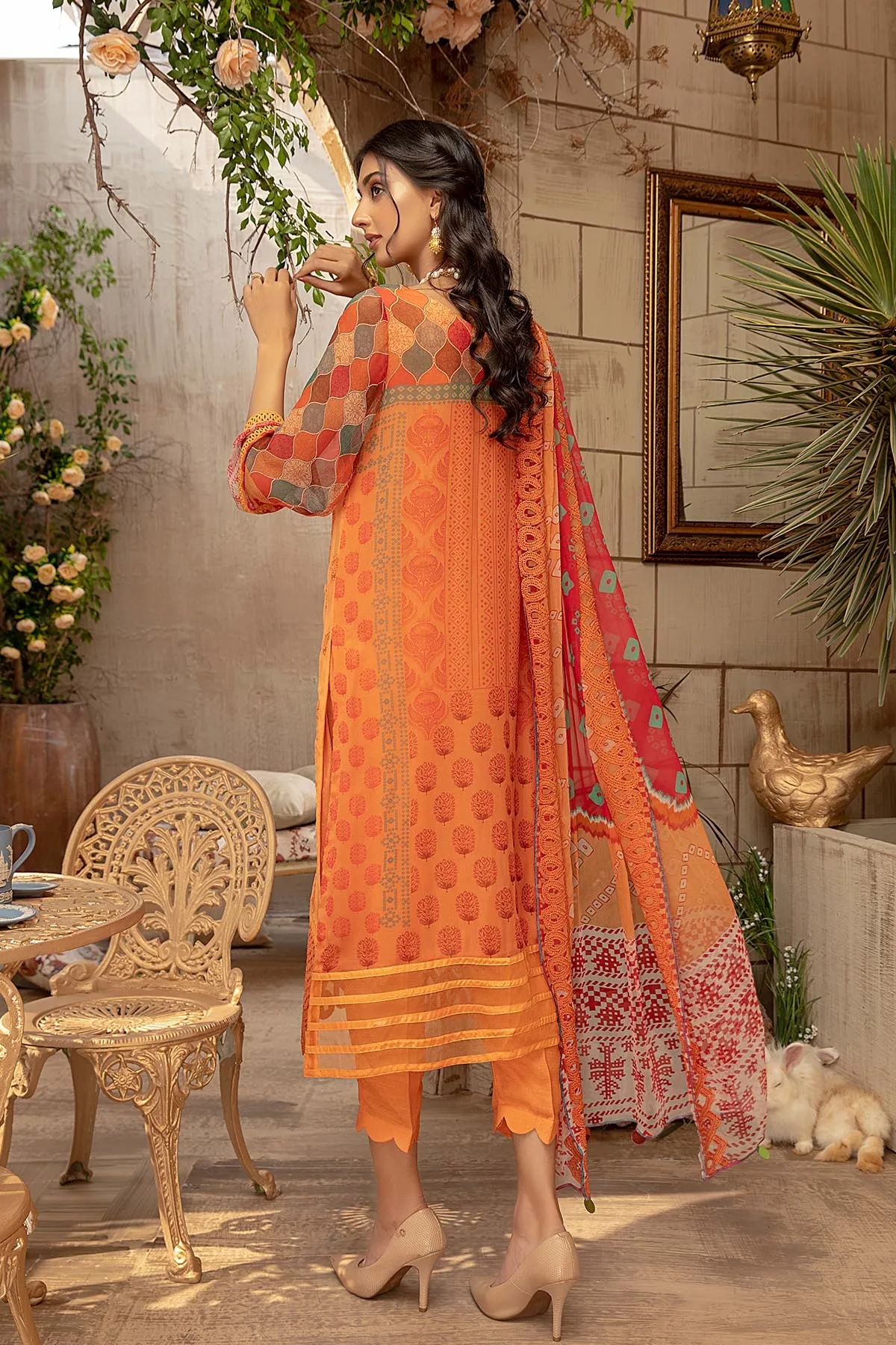 3-Pc Unstitched Embroidered Luxury Suit CHM22-10