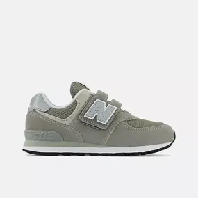 574 Core Hook & Loop Sneaker (Grey + White)