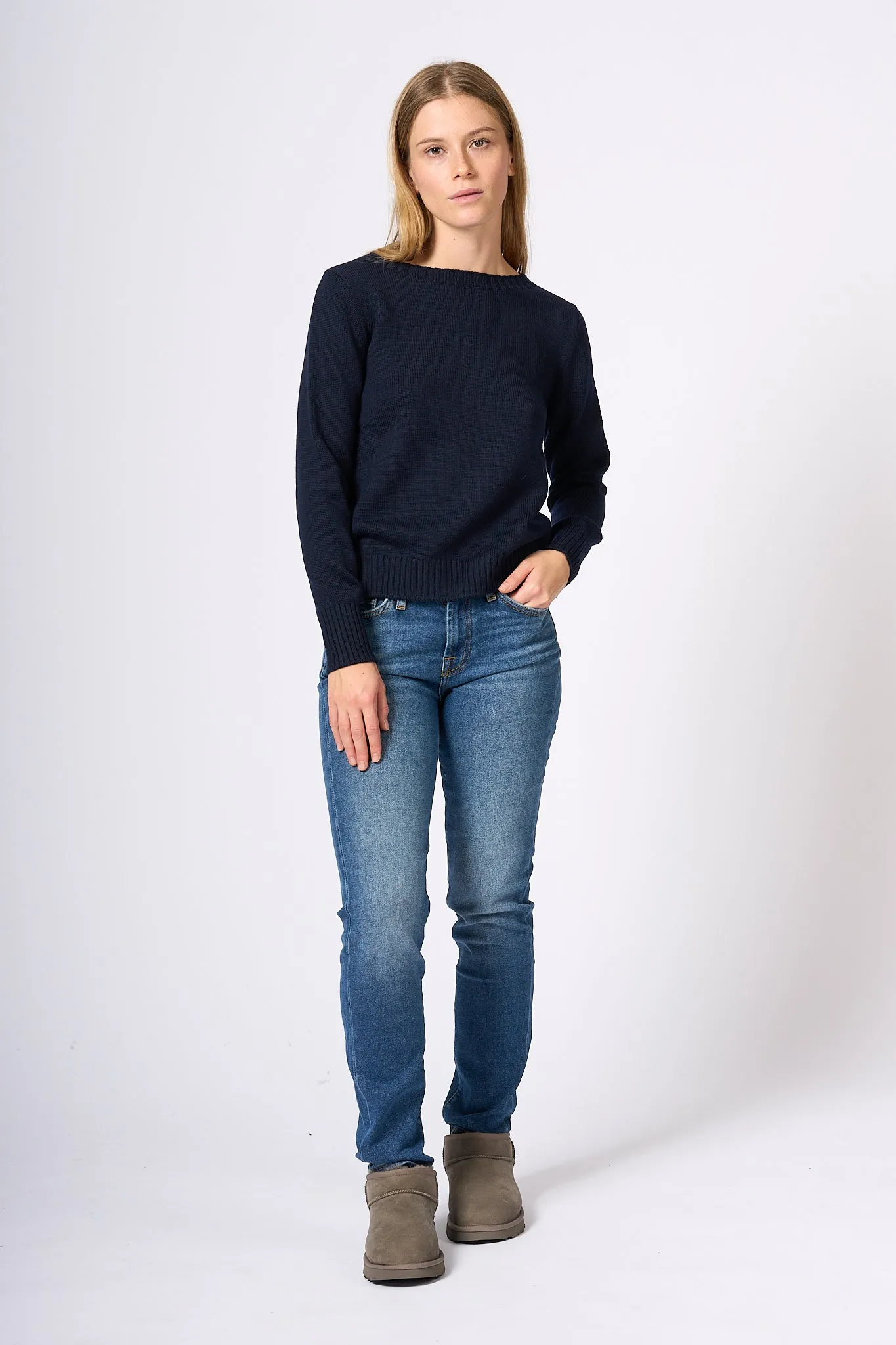 7 For All Mankind Jeans Roxanne Slim Blu Donna