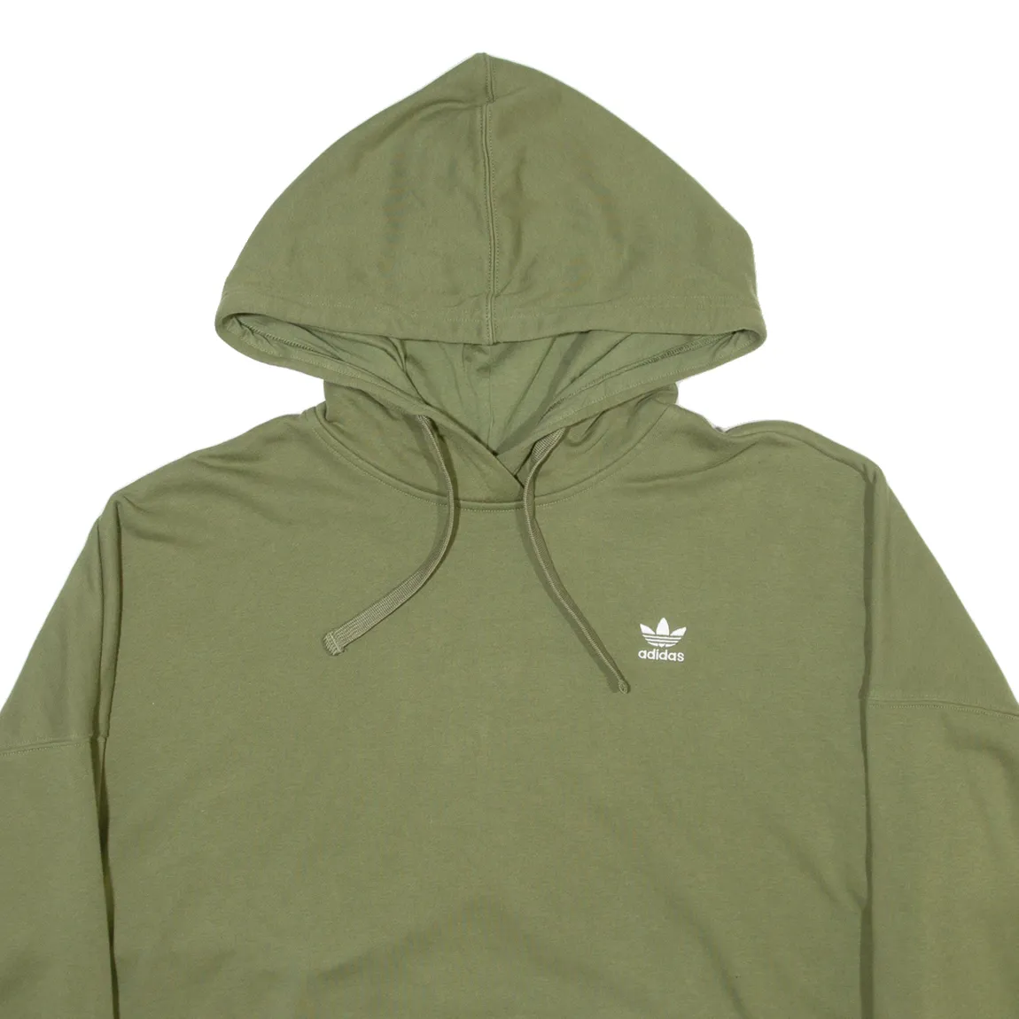 ADIDAS Cropped Womens Green Hoodie UK 10