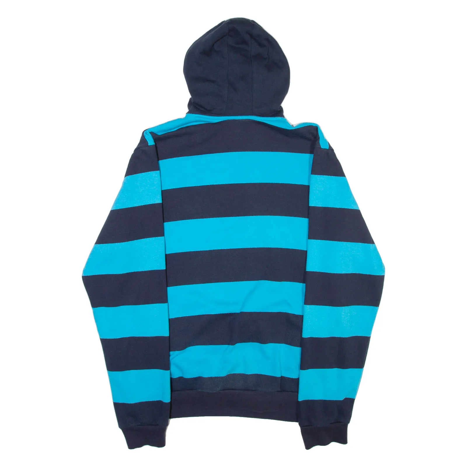 ADIDAS Striped Mens Blue Hoodie L