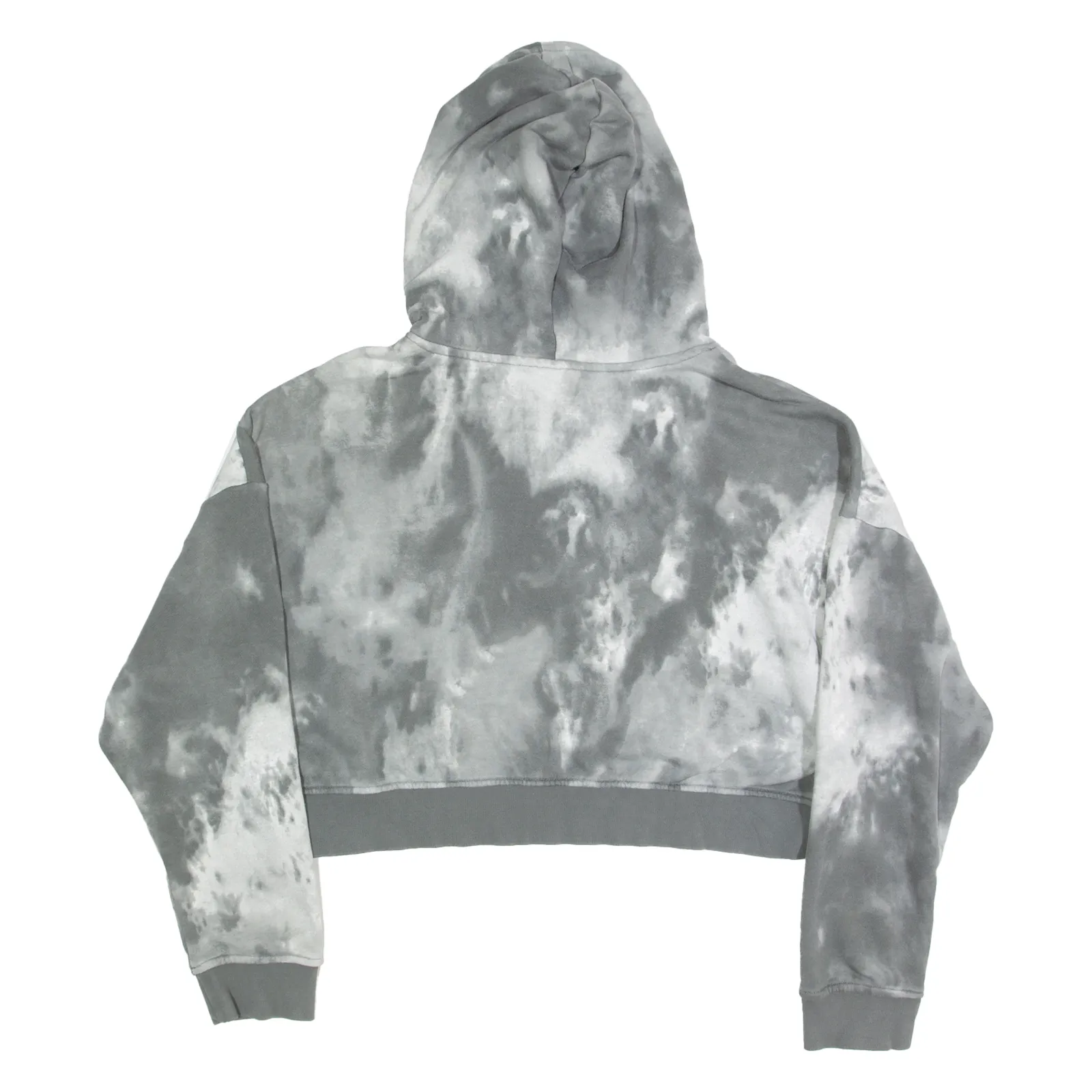 ADIDAS Tie Dye Cropped Womens Grey Hoodie UK 16