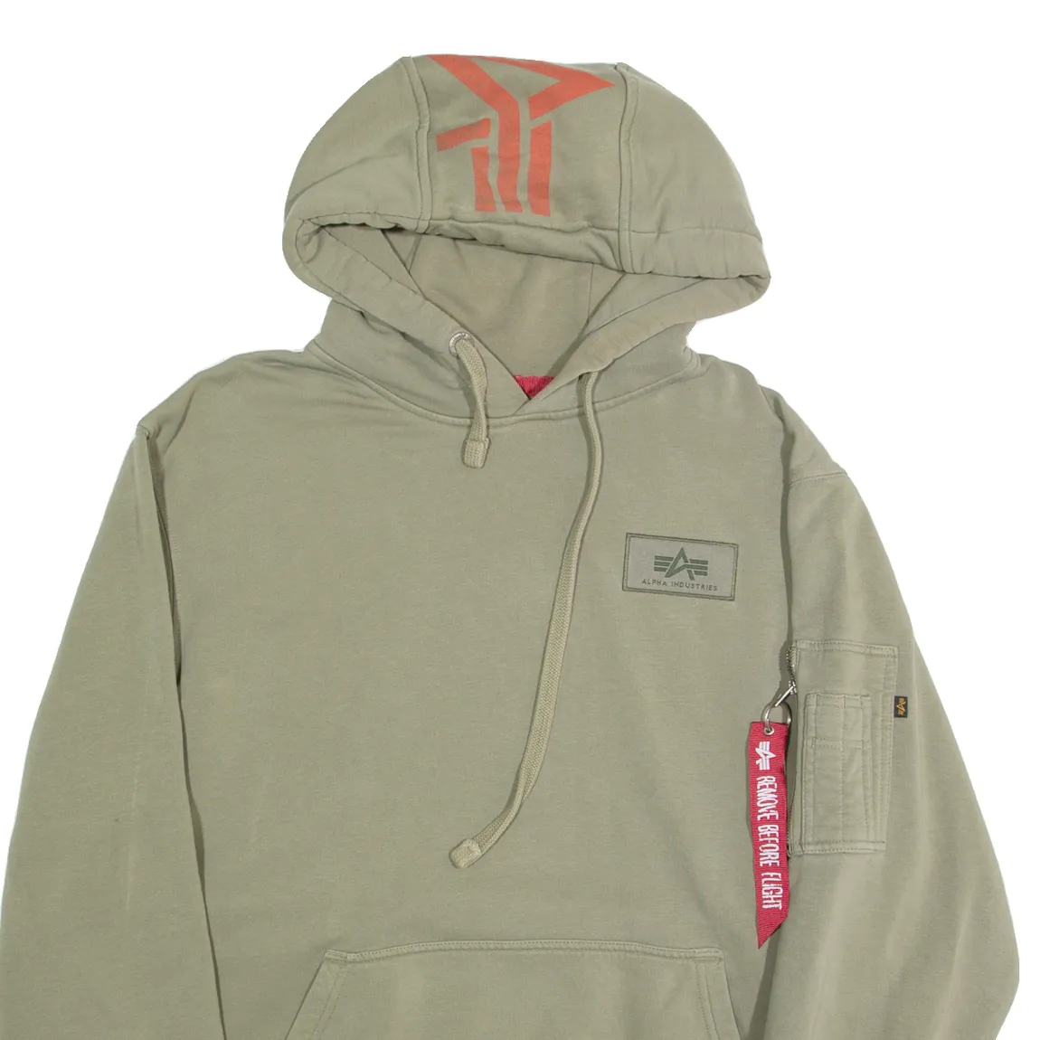 ALPHA INDUSTRIES Mens Green Hoodie XL