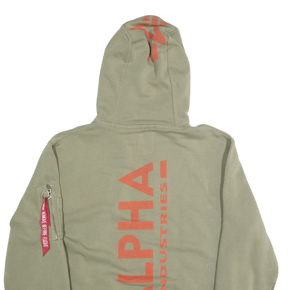 ALPHA INDUSTRIES Mens Green Hoodie XL