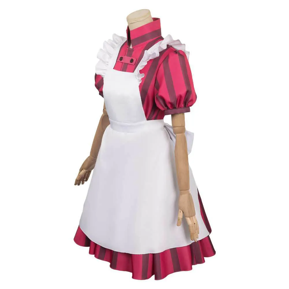 Anime The Boy and the Heron Kiriko Cosplay Costume Adult Women Fantasy Maid Dress Apron Outfits Halloween Carnival Party Suit