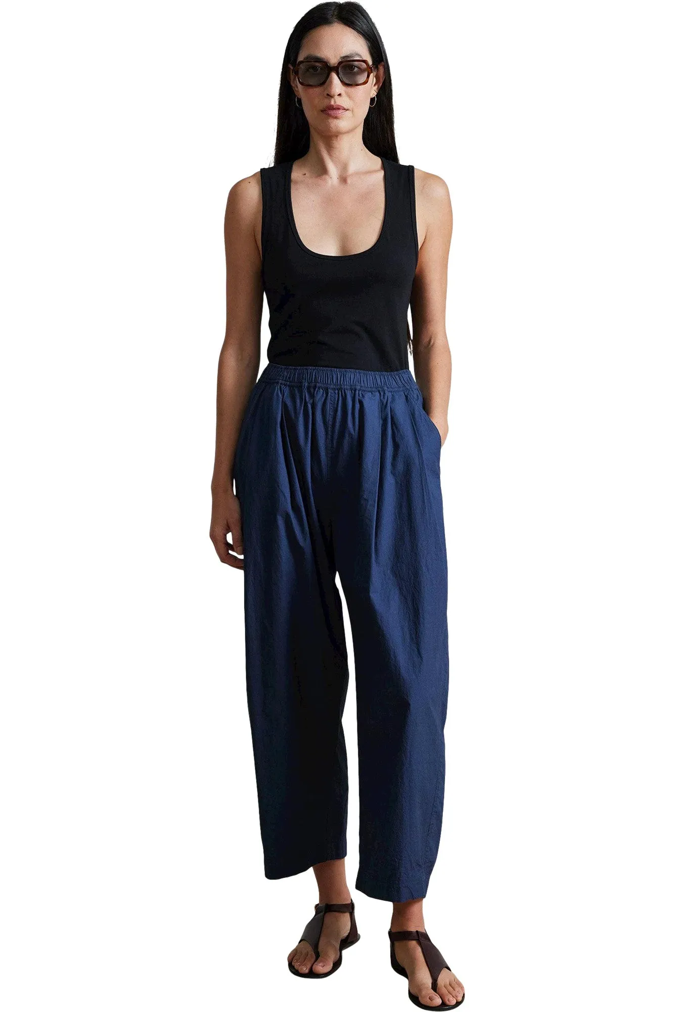 Apiece Apart Spa Pleat Pant in Navy