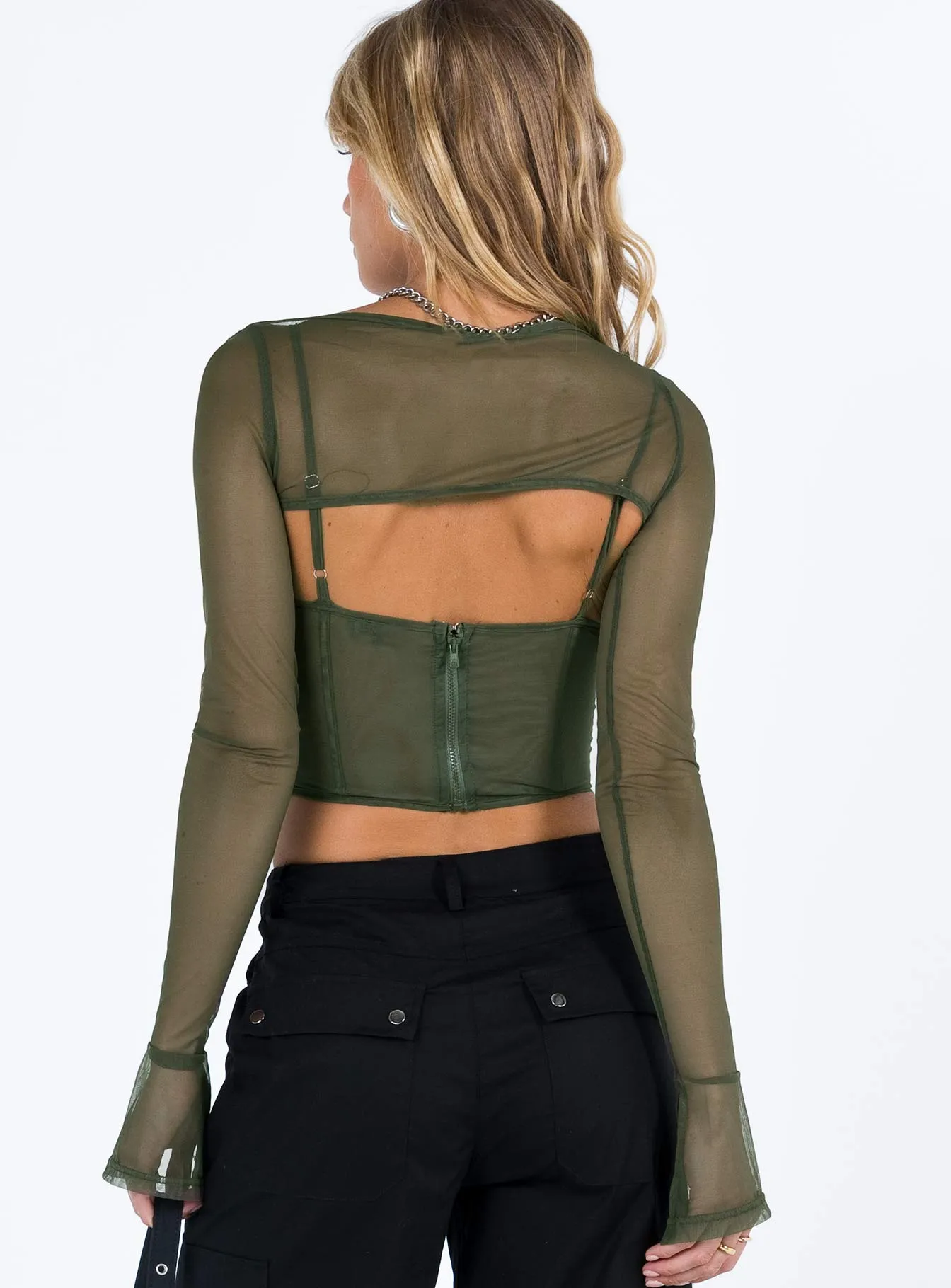 Archo Mesh Corset Green