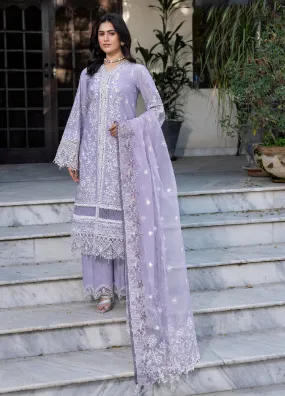 Bahaar By Farasha Embroidered Lawn Unstitched 3 Piece Suit - FSH24B 02 LILAC FLORINE