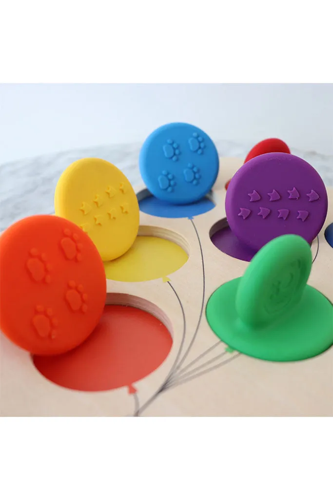 Balloon Sorter Stamper Puzzle (Rainbow Bright)