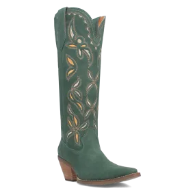 Bandelera Green Suede Leather Embordered Boots (DS)