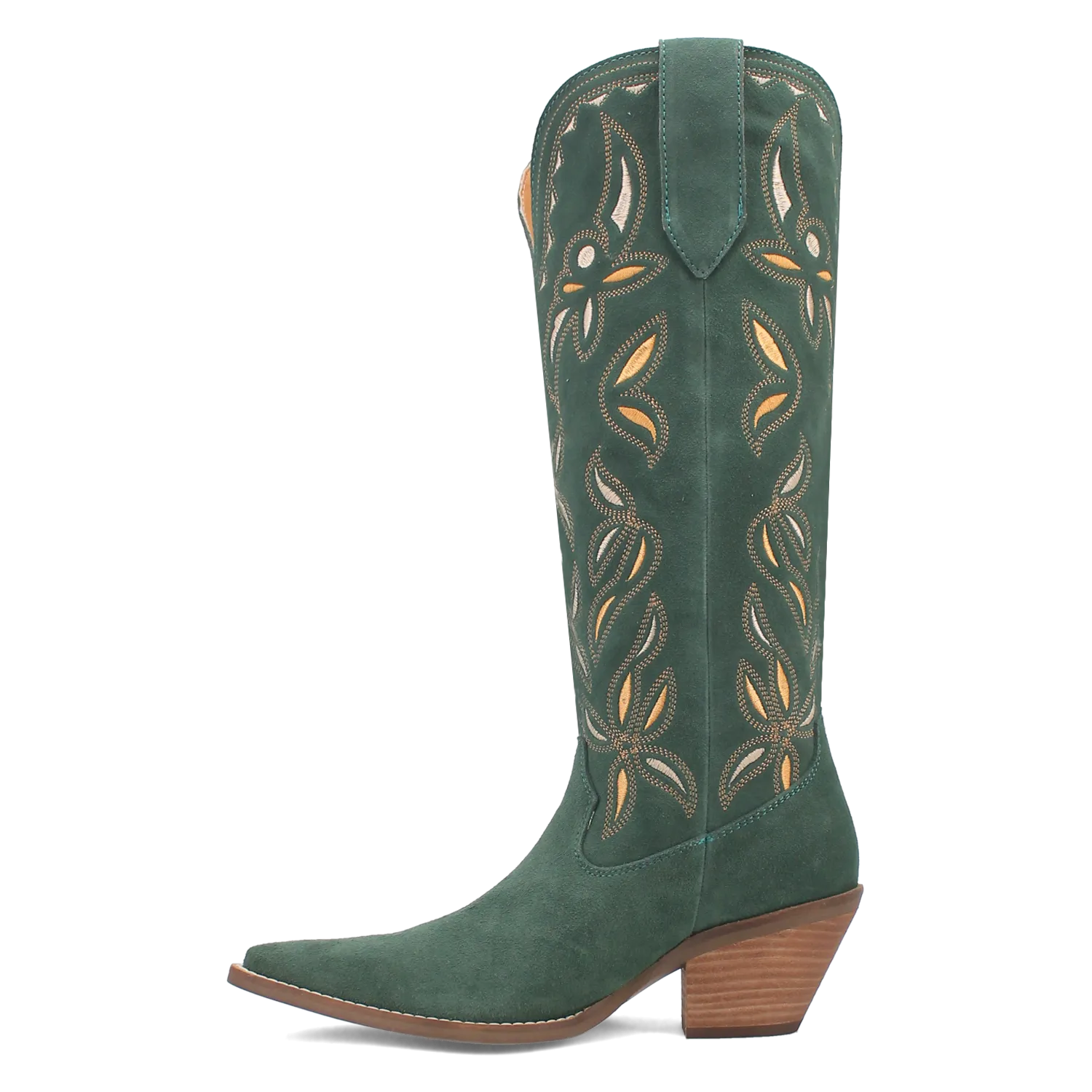 Bandelera Green Suede Leather Embordered Boots (DS)