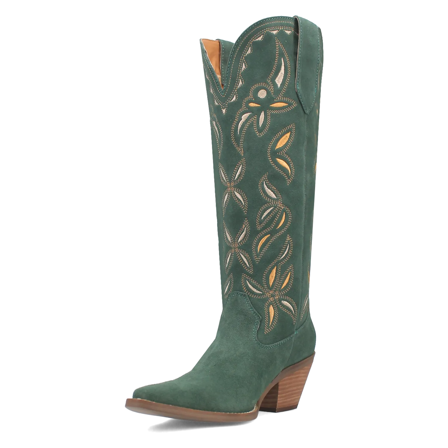 Bandelera Green Suede Leather Embordered Boots (DS)