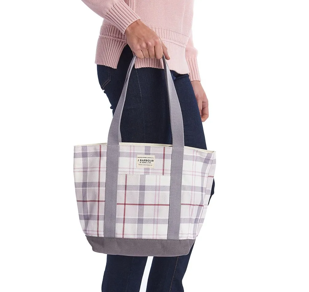 Barbour Kirkaldy Tote Bag in Platinum Tartan