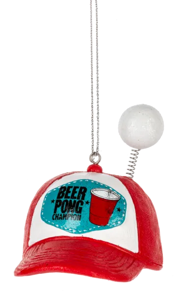 Beer Pong Hat Champion Ornament