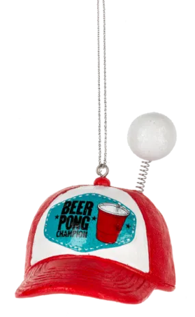 Beer Pong Hat Champion Ornament