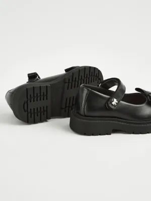 Black Chunky Bow Front Mary Jane Shoes | School | George at ASDA