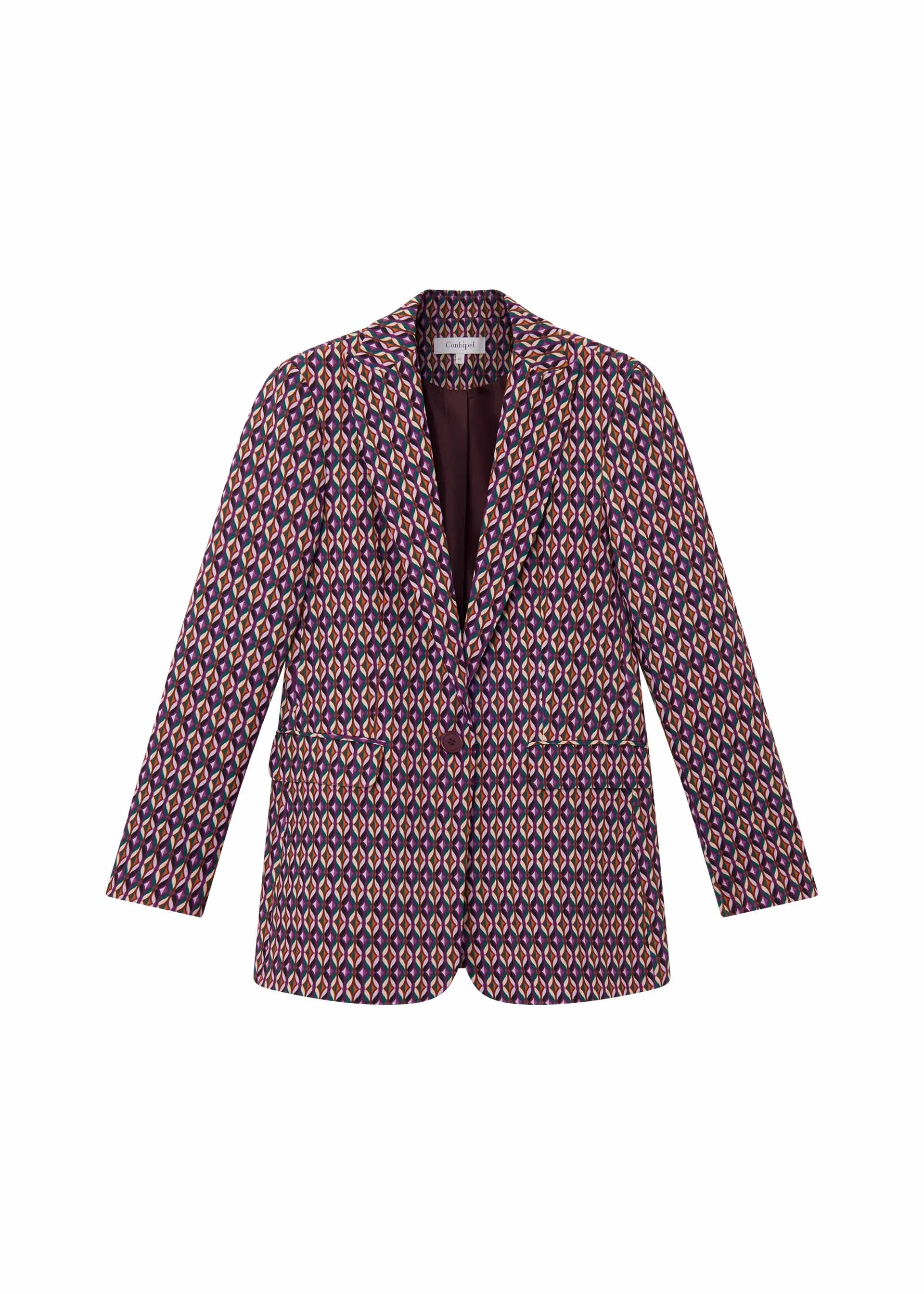 Blazer monopetto stampato