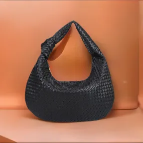 Brigitte Black Recycled Vegan Shoulder Bag