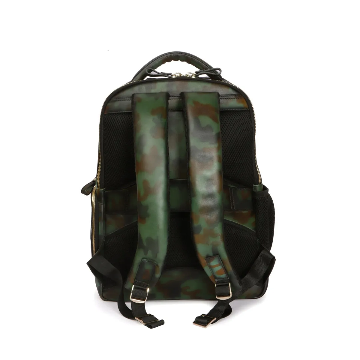 Camo Finish Hand Painted Leather Backpack