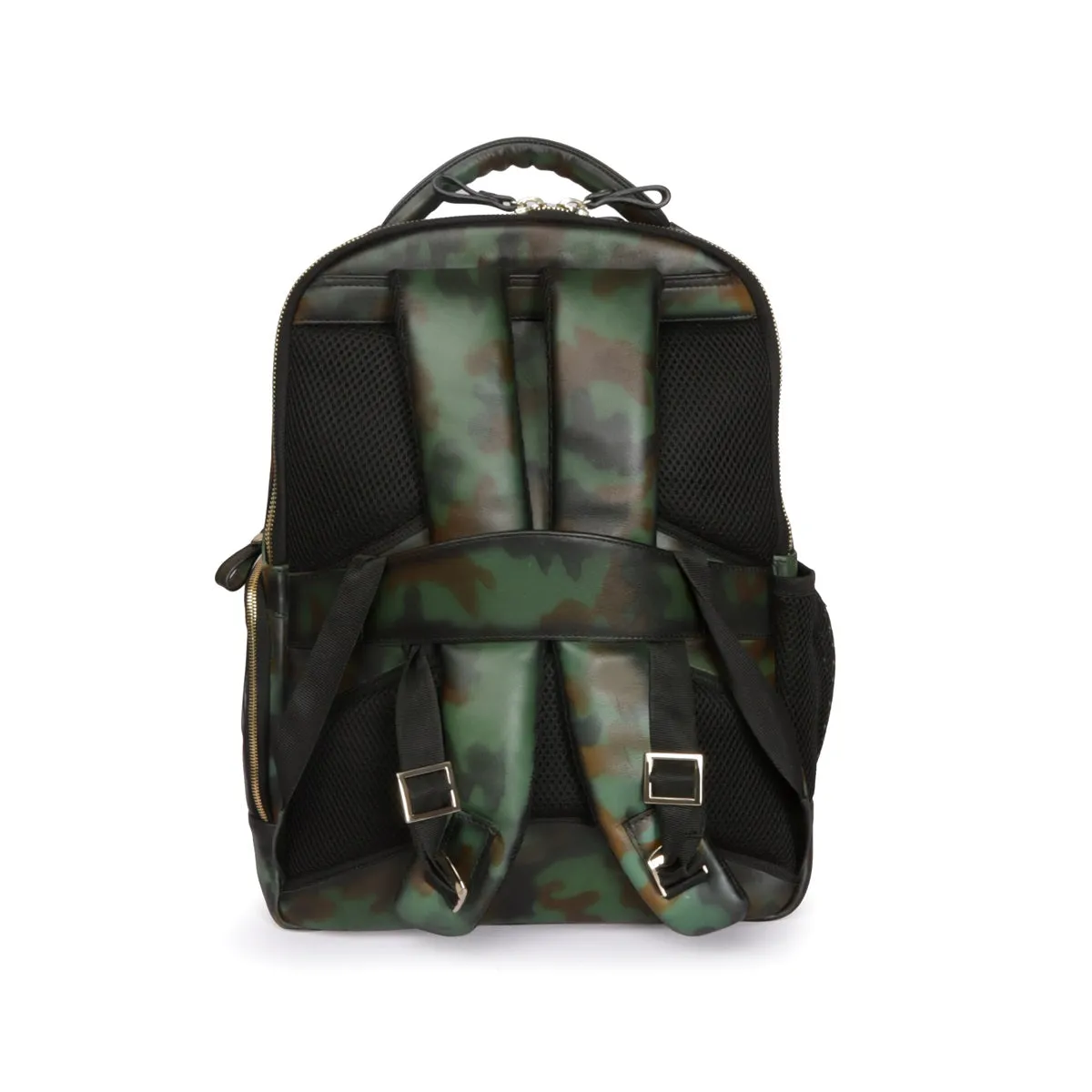 Camo Finish Hand Painted Leather Backpack