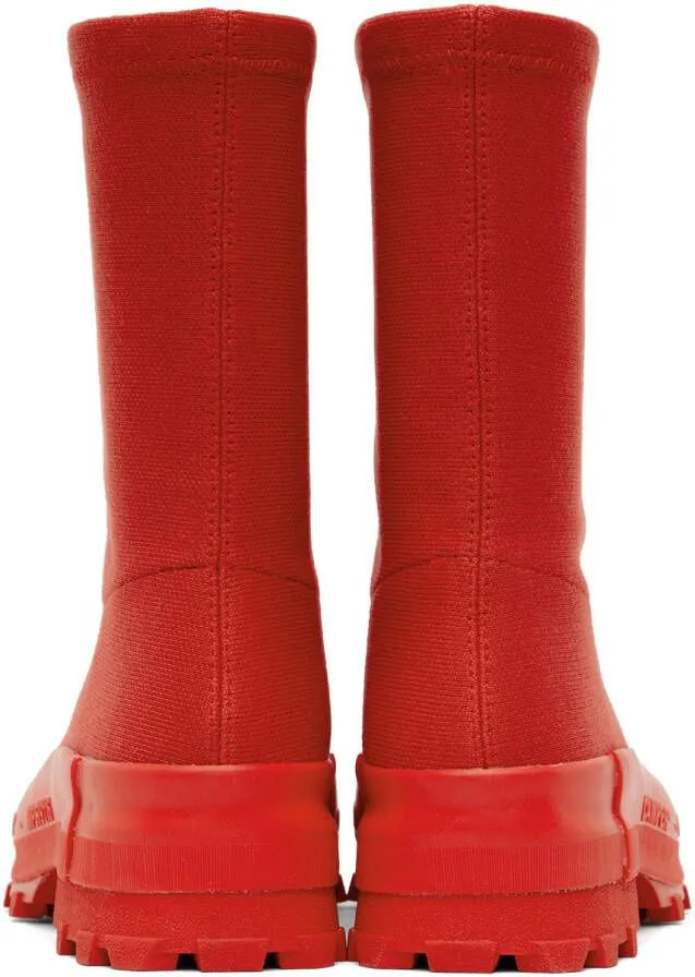 CAMPERLAB Red Tencel Traktori Boots