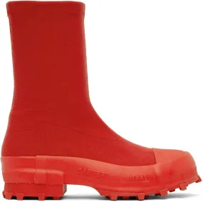 CAMPERLAB Red Tencel Traktori Boots