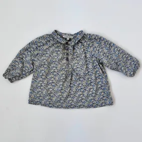 Caramel Blue Liberty Print Blouse: 12 Months