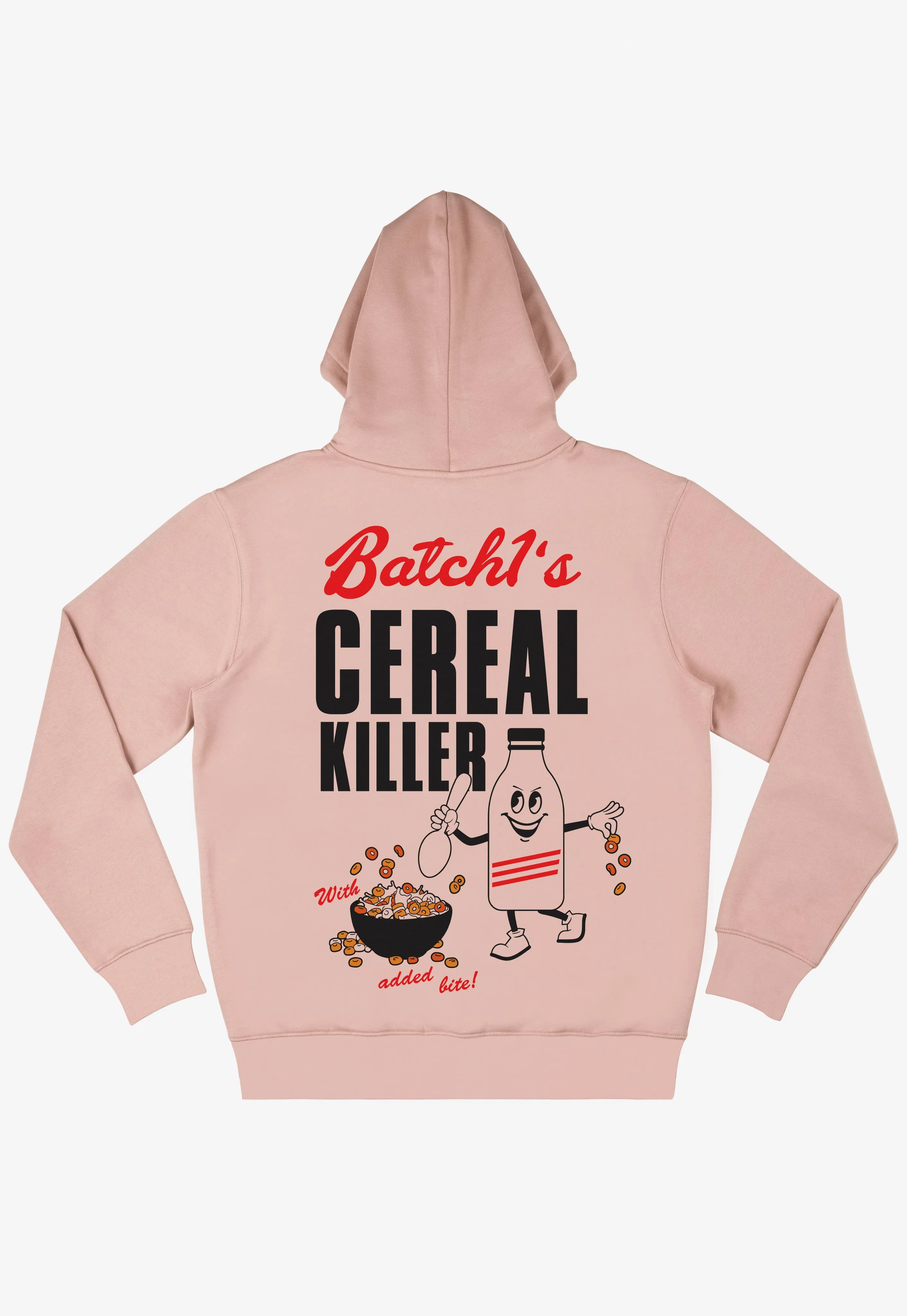 Cereal Killer Graphic Hoodie in Peach