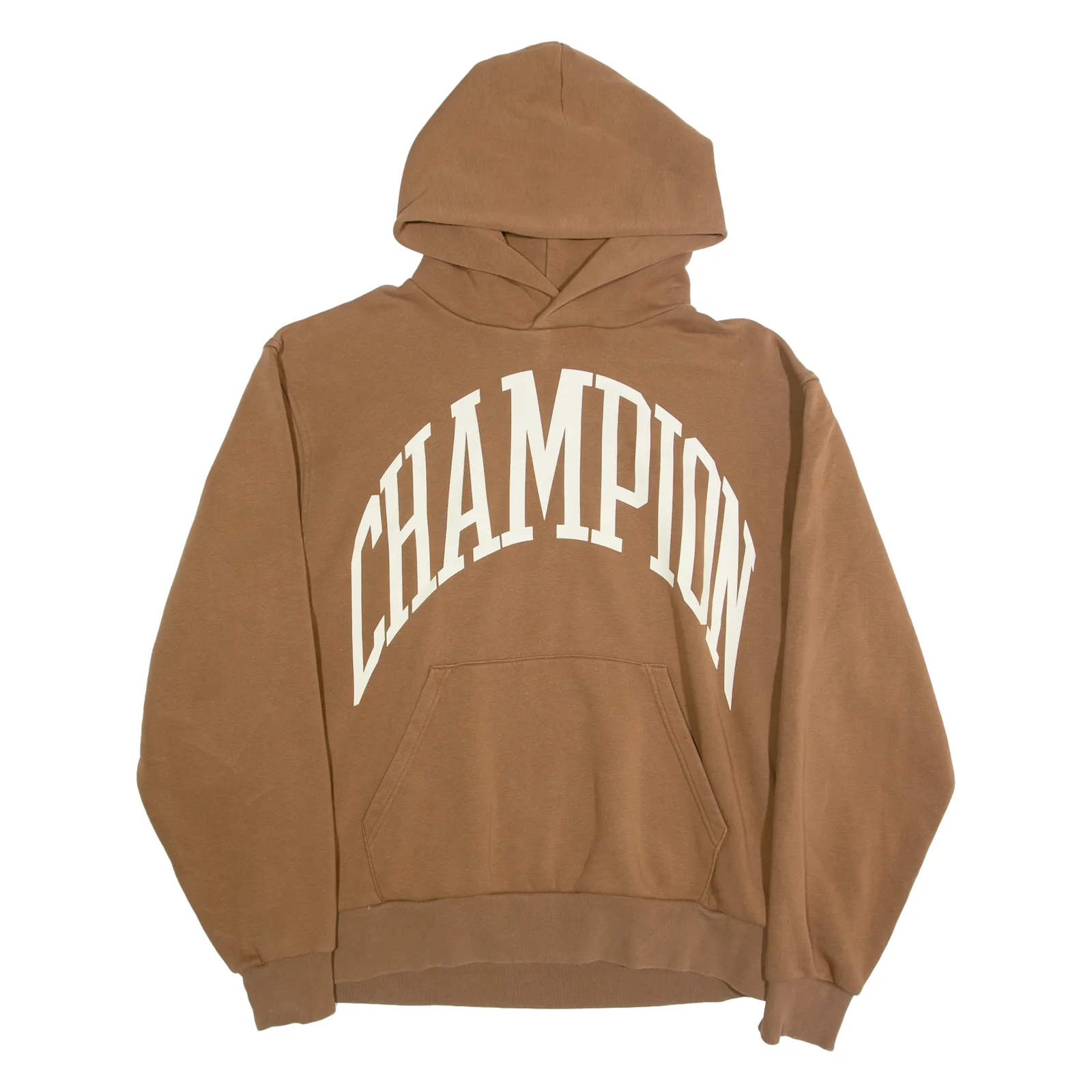 CHAMPION Mens Brown Hoodie L