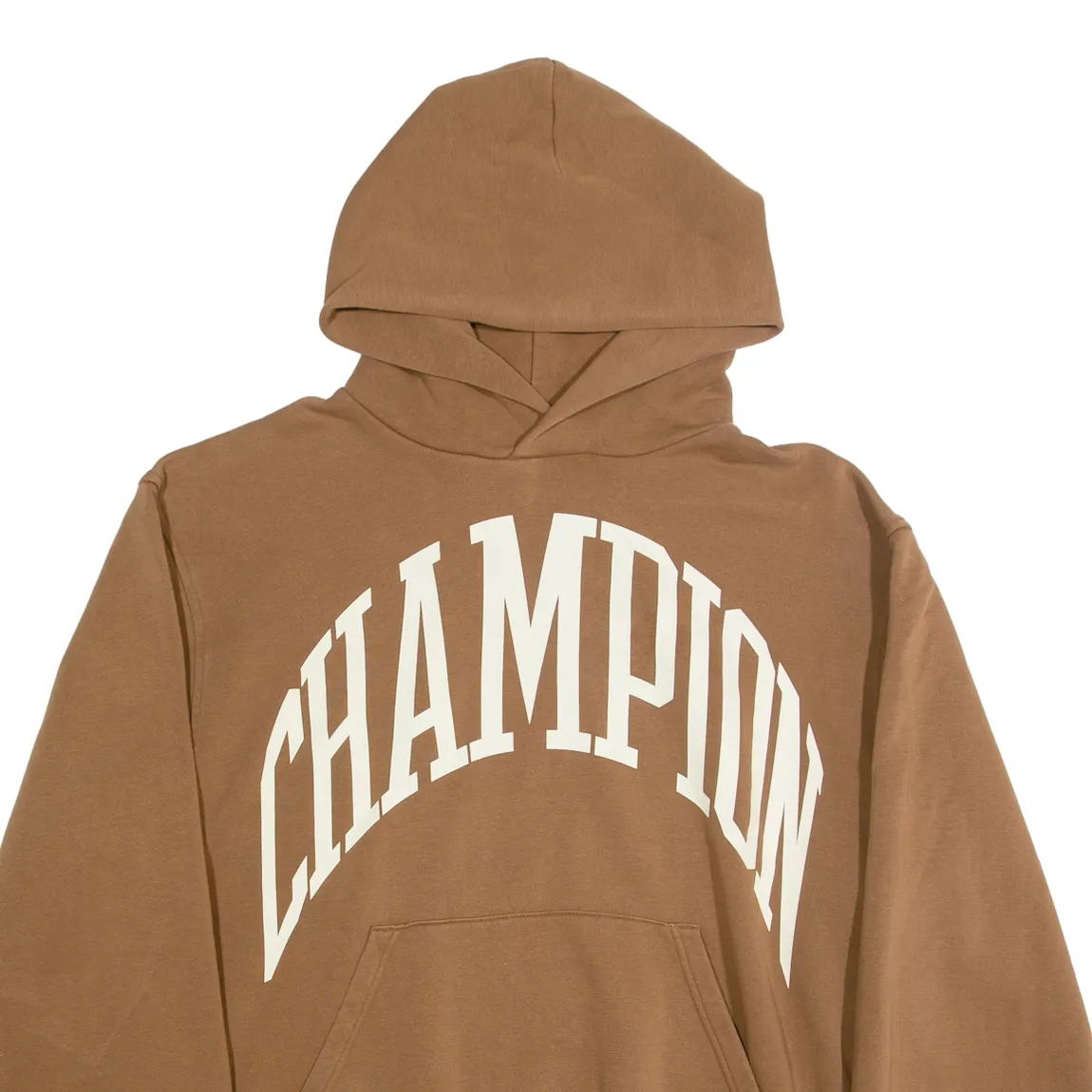 CHAMPION Mens Brown Hoodie L