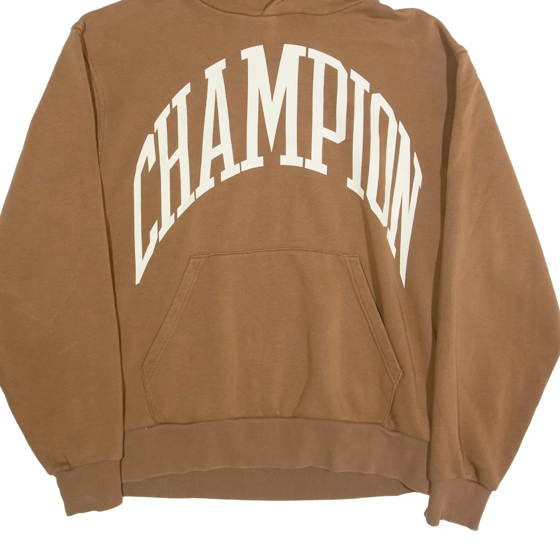 CHAMPION Mens Brown Hoodie L