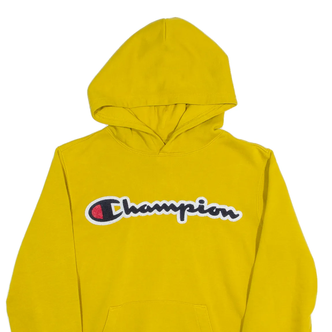 CHAMPION Mens Yellow Hoodie L