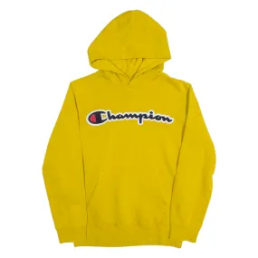 CHAMPION Mens Yellow Hoodie L