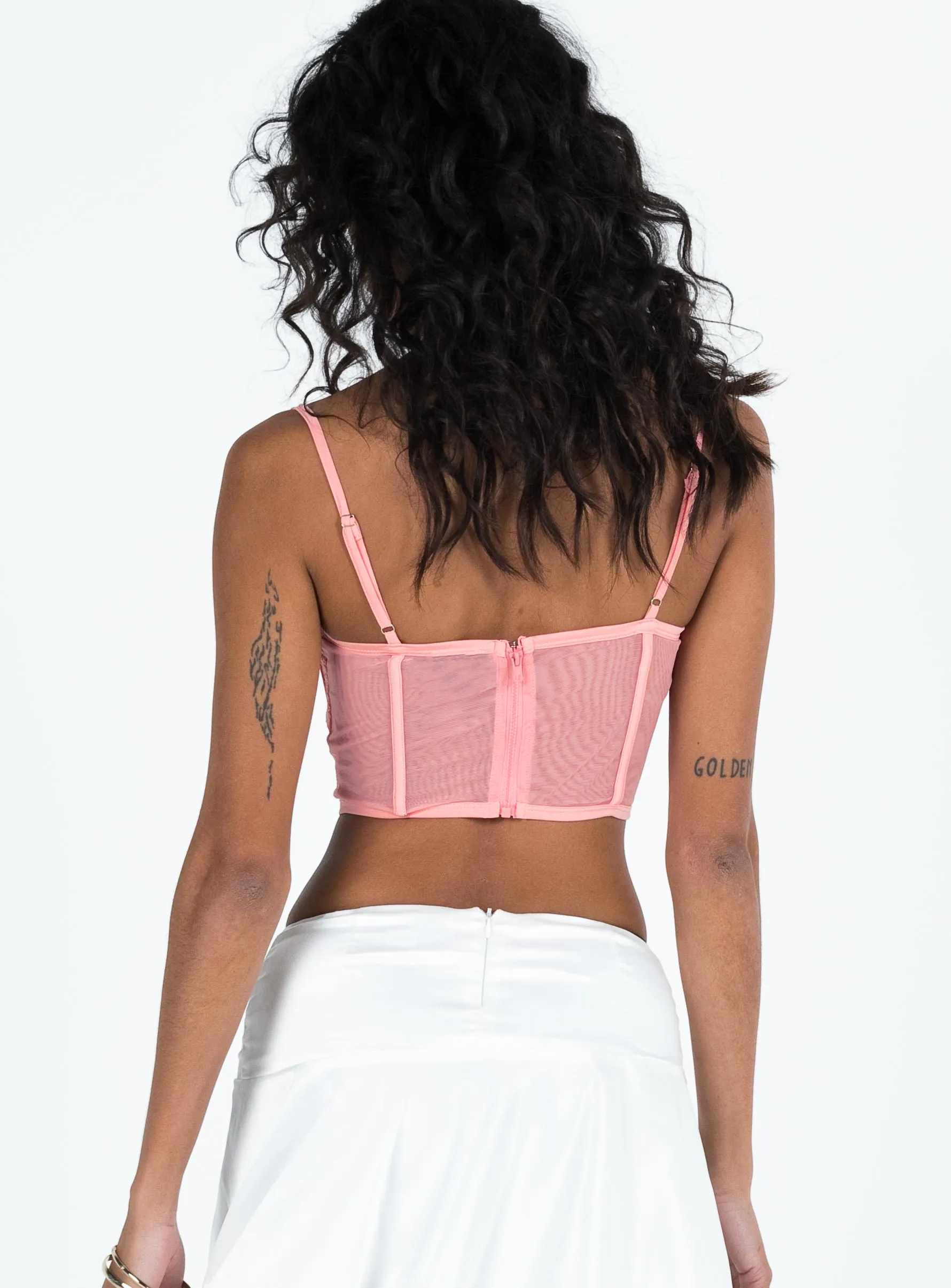 Chaz Corset Top Pink