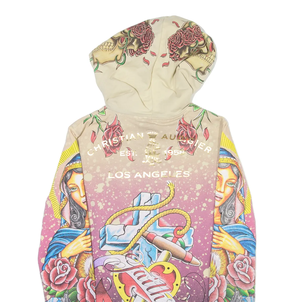 CHRISTIAN AUDIGIER Womens Pink Hoodie Full Zip S