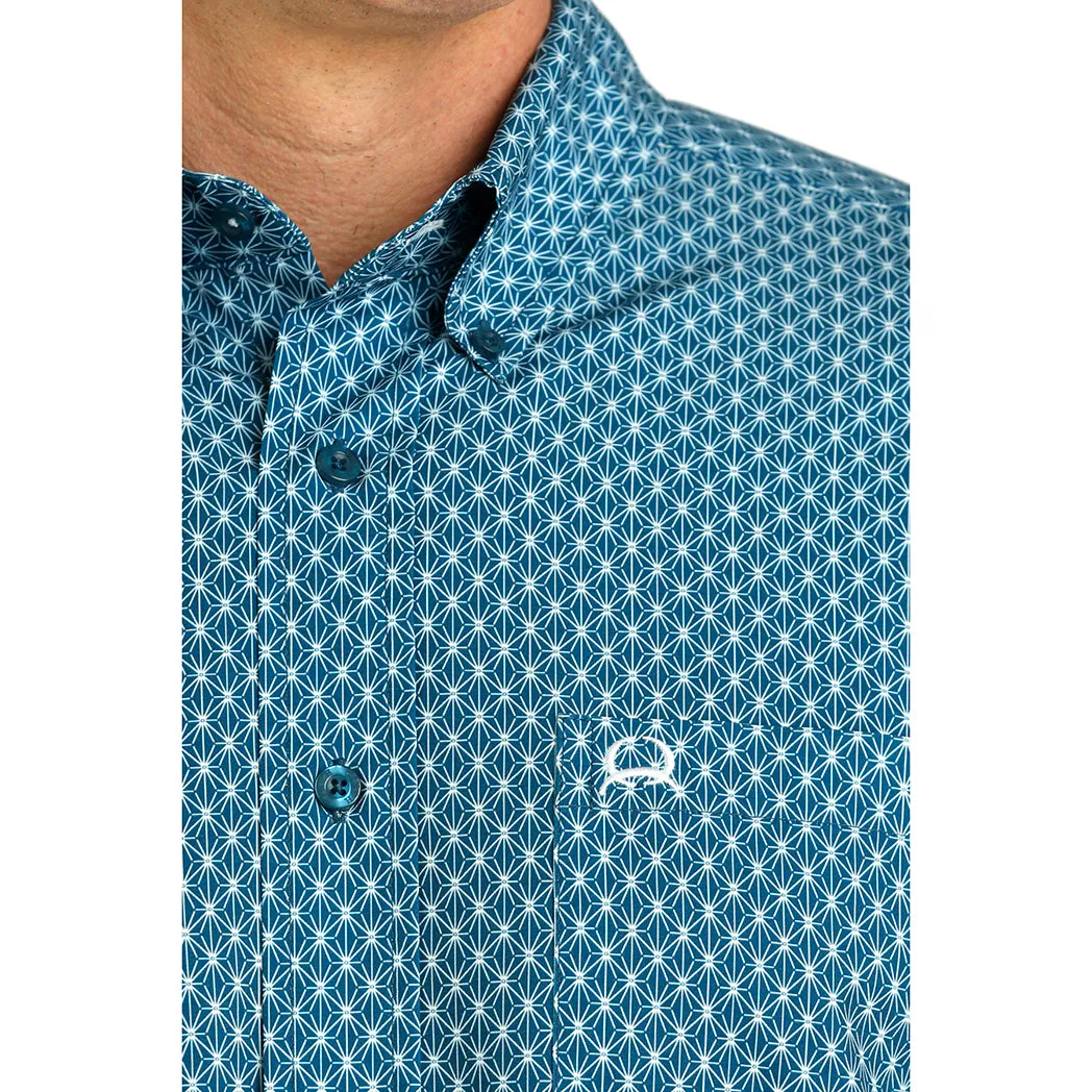 Cinch Men's ArenaFlex Teal Long Sleeve