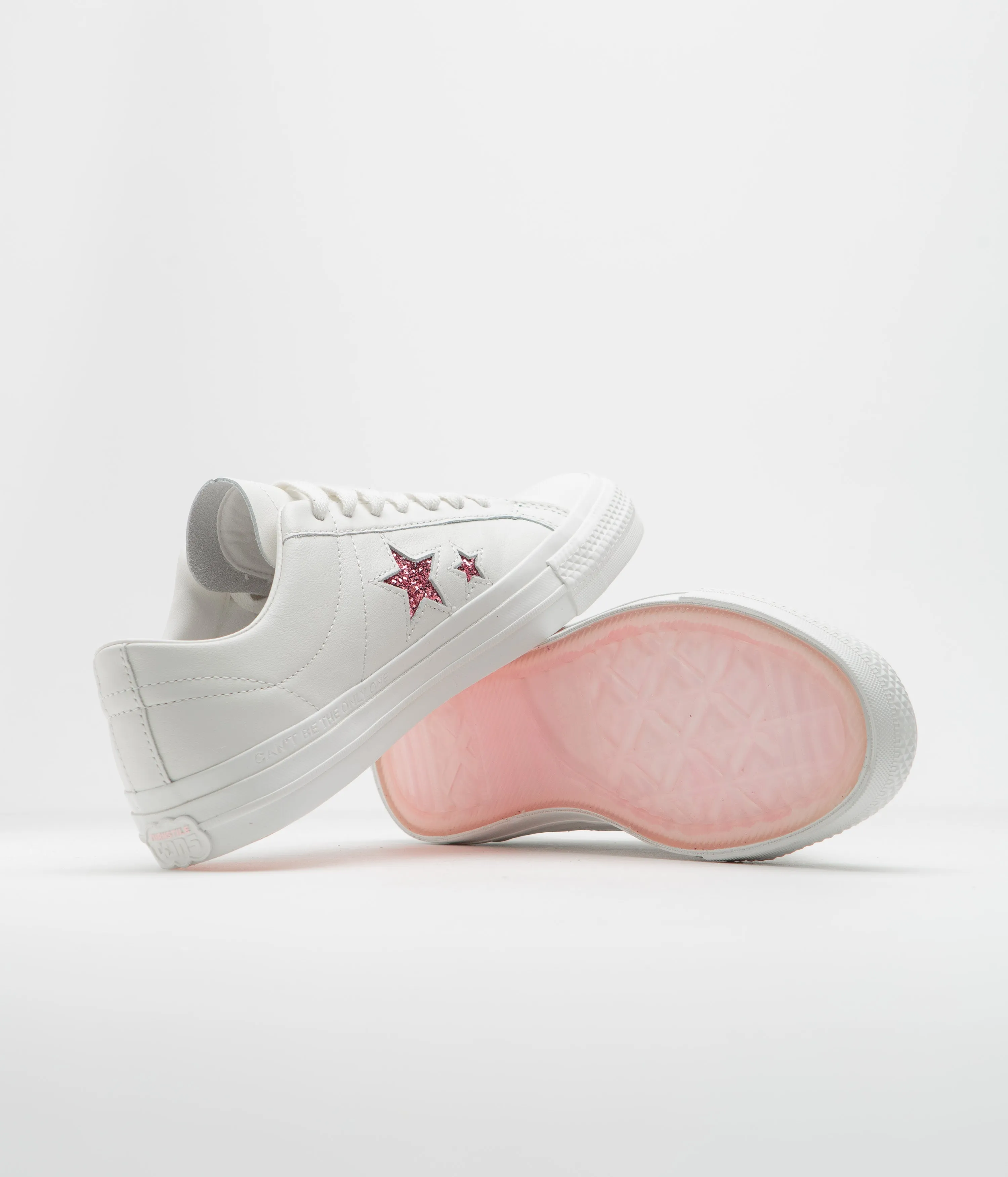 Converse x Turnstile One Star Pro Ox Shoes - White / Pink / White