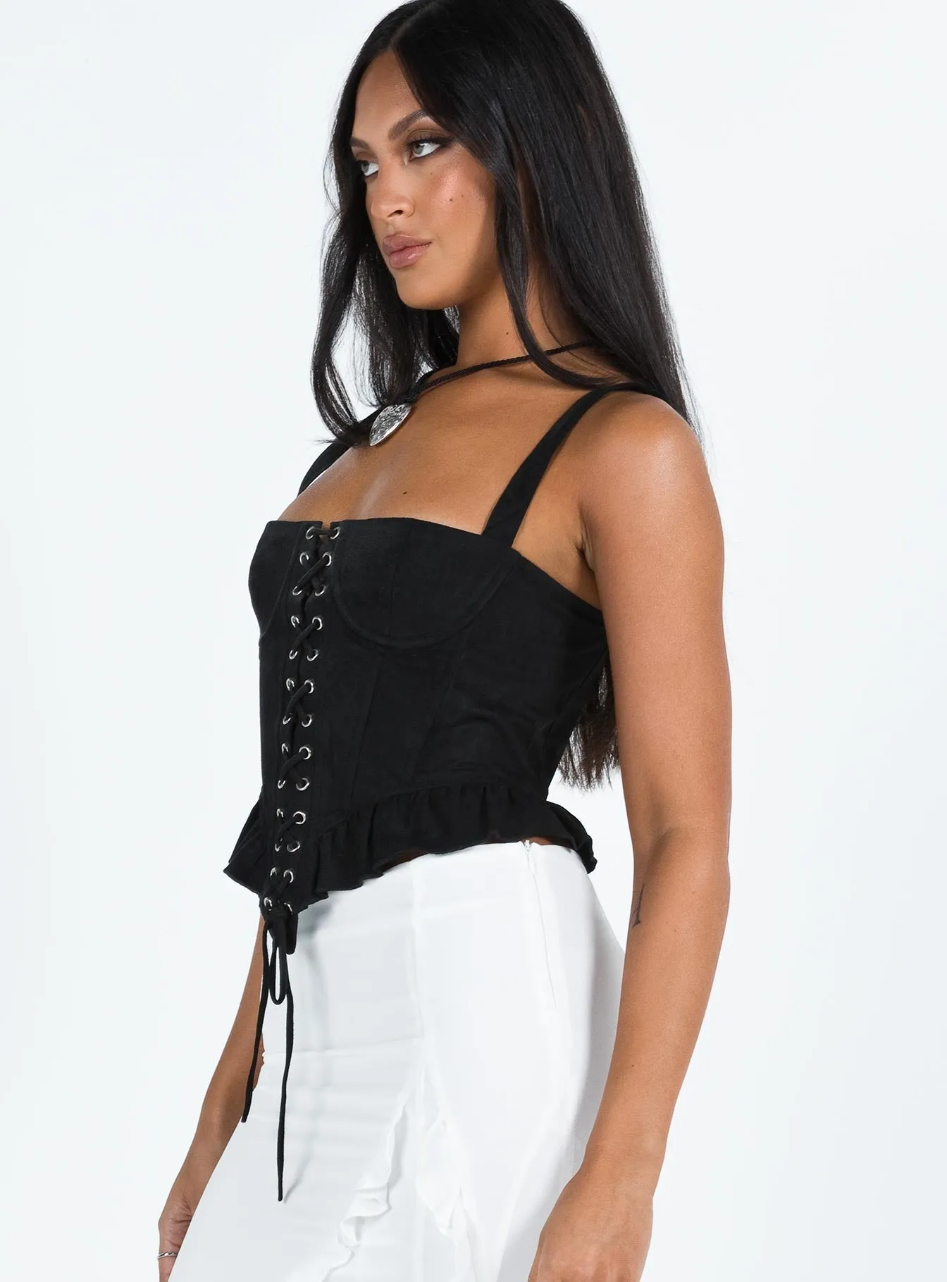 Cuatro Corset Top Black