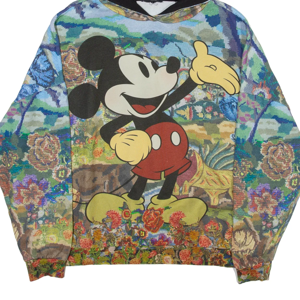 DESIGUAL Mickey Mouse Mens Blue Hoodie M