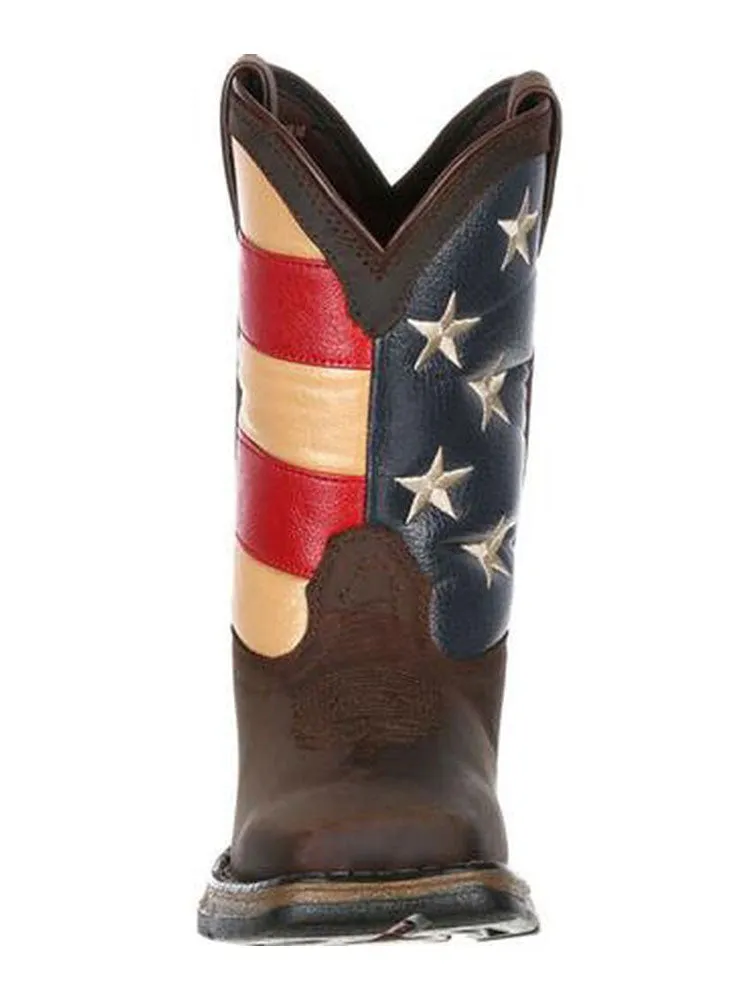 Durango DBT0159 DBT0160 Kids American Flag Lil' Rebel Cowboy Boot