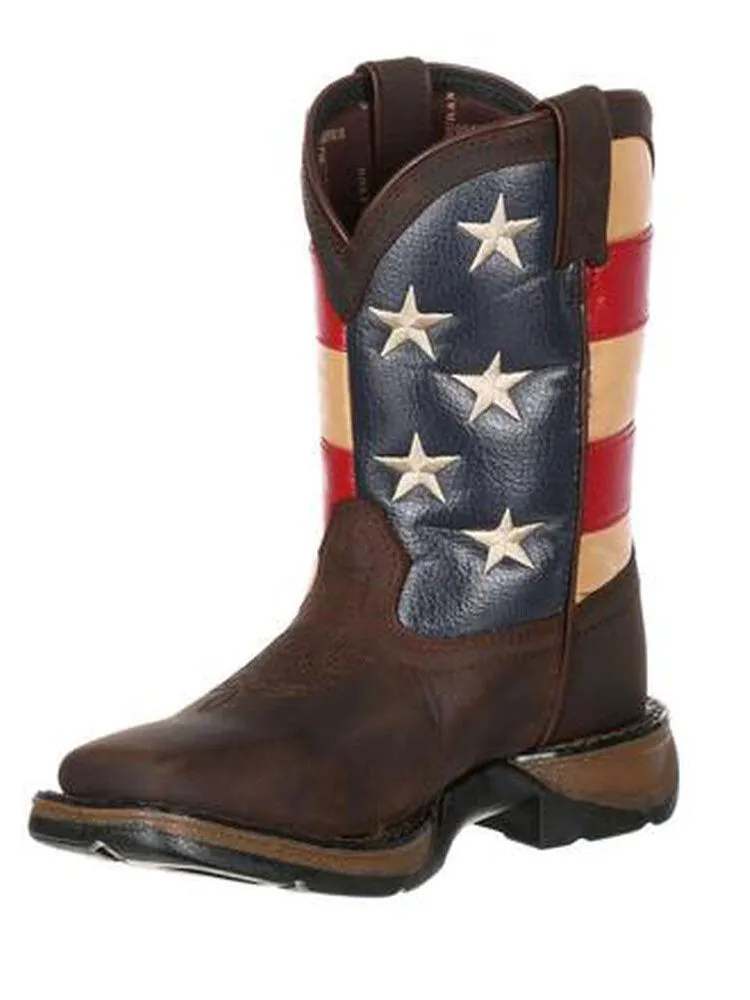 Durango DBT0159 DBT0160 Kids American Flag Lil' Rebel Cowboy Boot