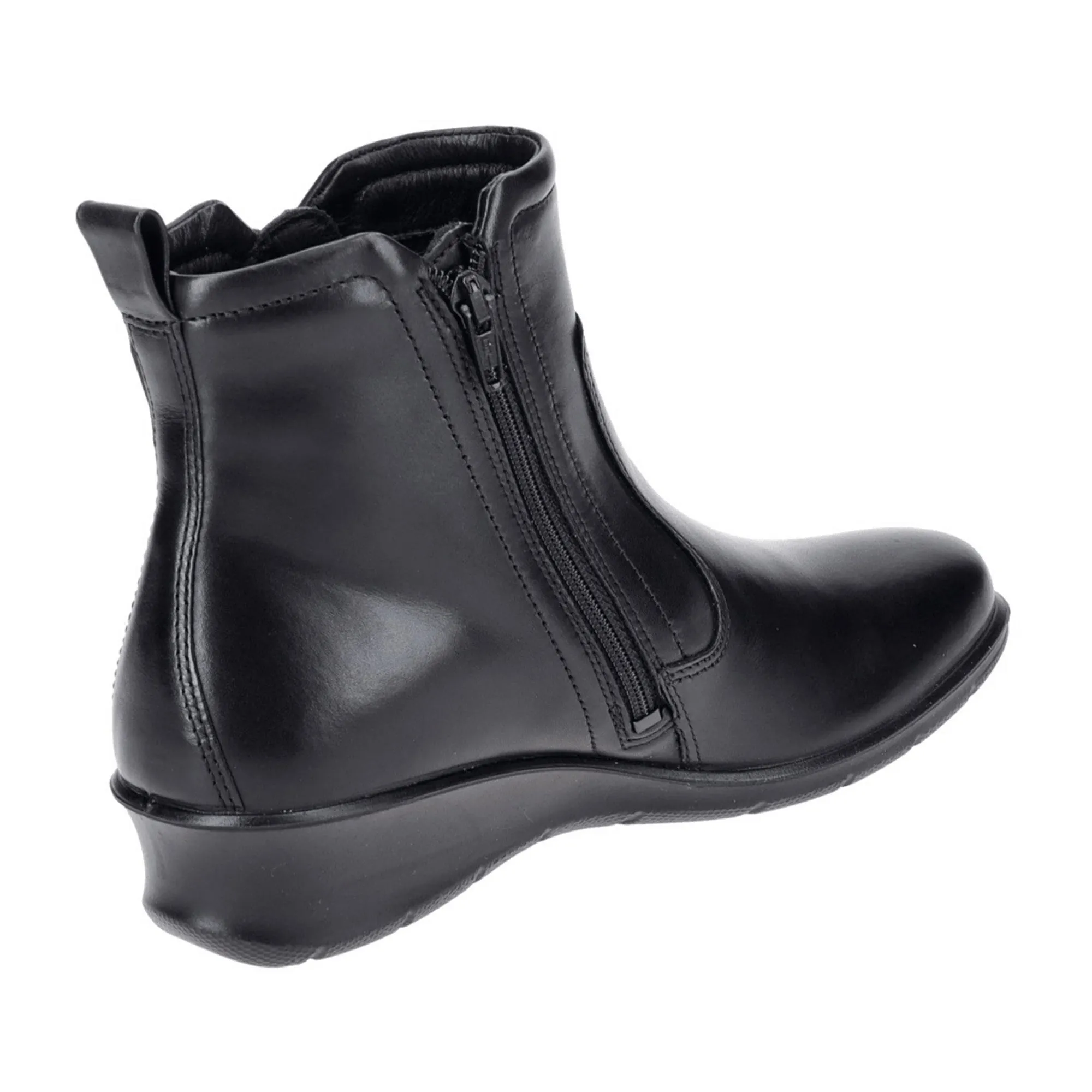 Ecco Felicia Women's Black Wedge Ankle Boots 217143 - Stylish & Comfortable