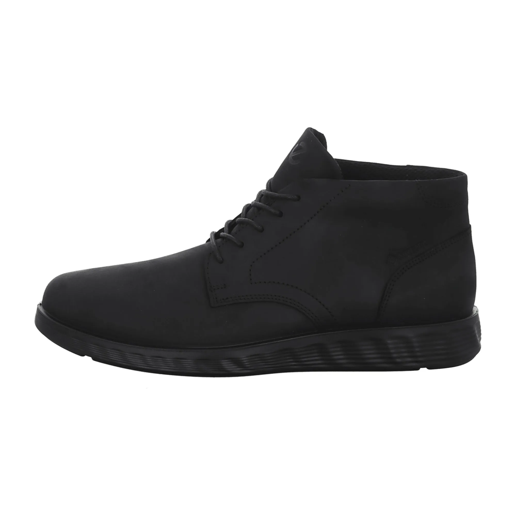 Ecco Men's Comfort Boots - Durable Black Lace-up Boots for Stylish Young Adults