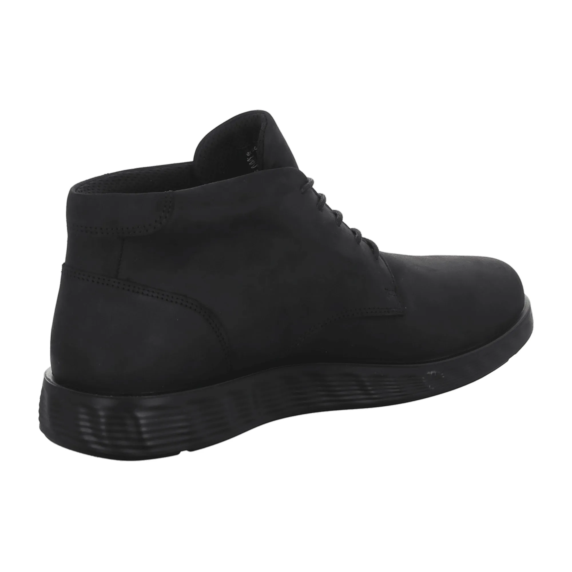 Ecco Men's Comfort Boots - Durable Black Lace-up Boots for Stylish Young Adults