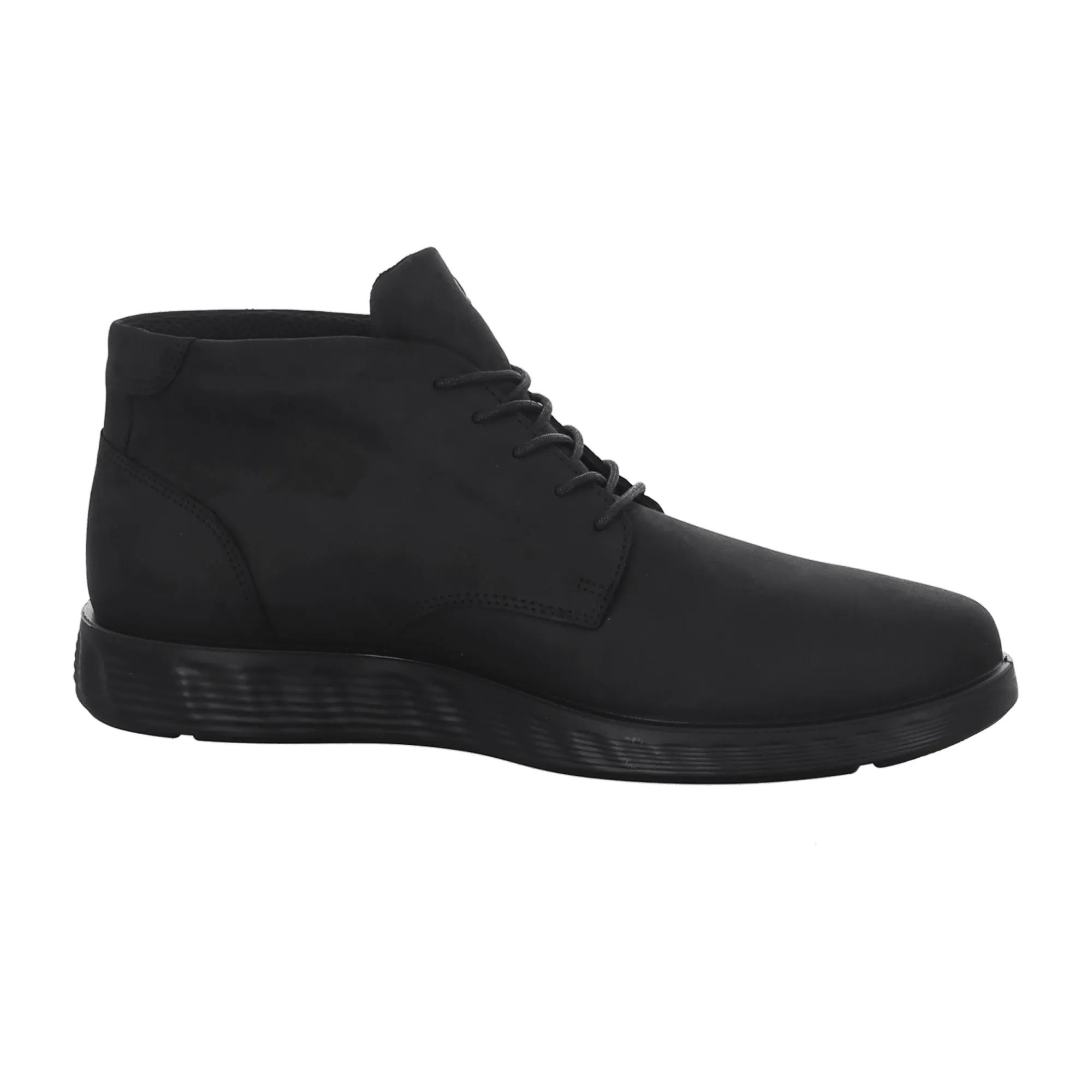 Ecco Men's Comfort Boots - Durable Black Lace-up Boots for Stylish Young Adults