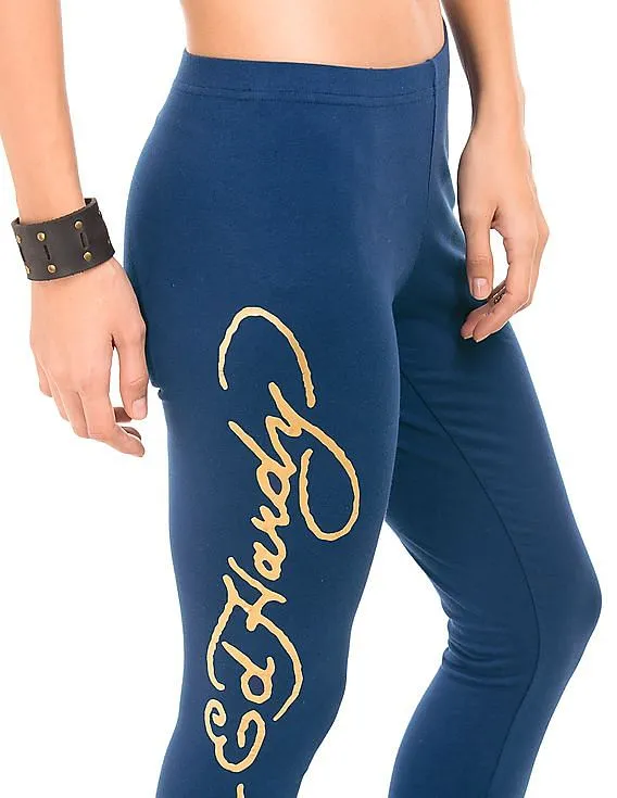 EdHardy Women Skinny Fit Printed Leggings