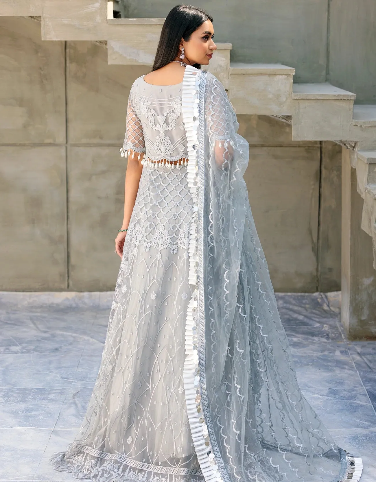 Emaan Adeel Belle Robe Luxury Net Unstitched 3Pc Suit BL-405